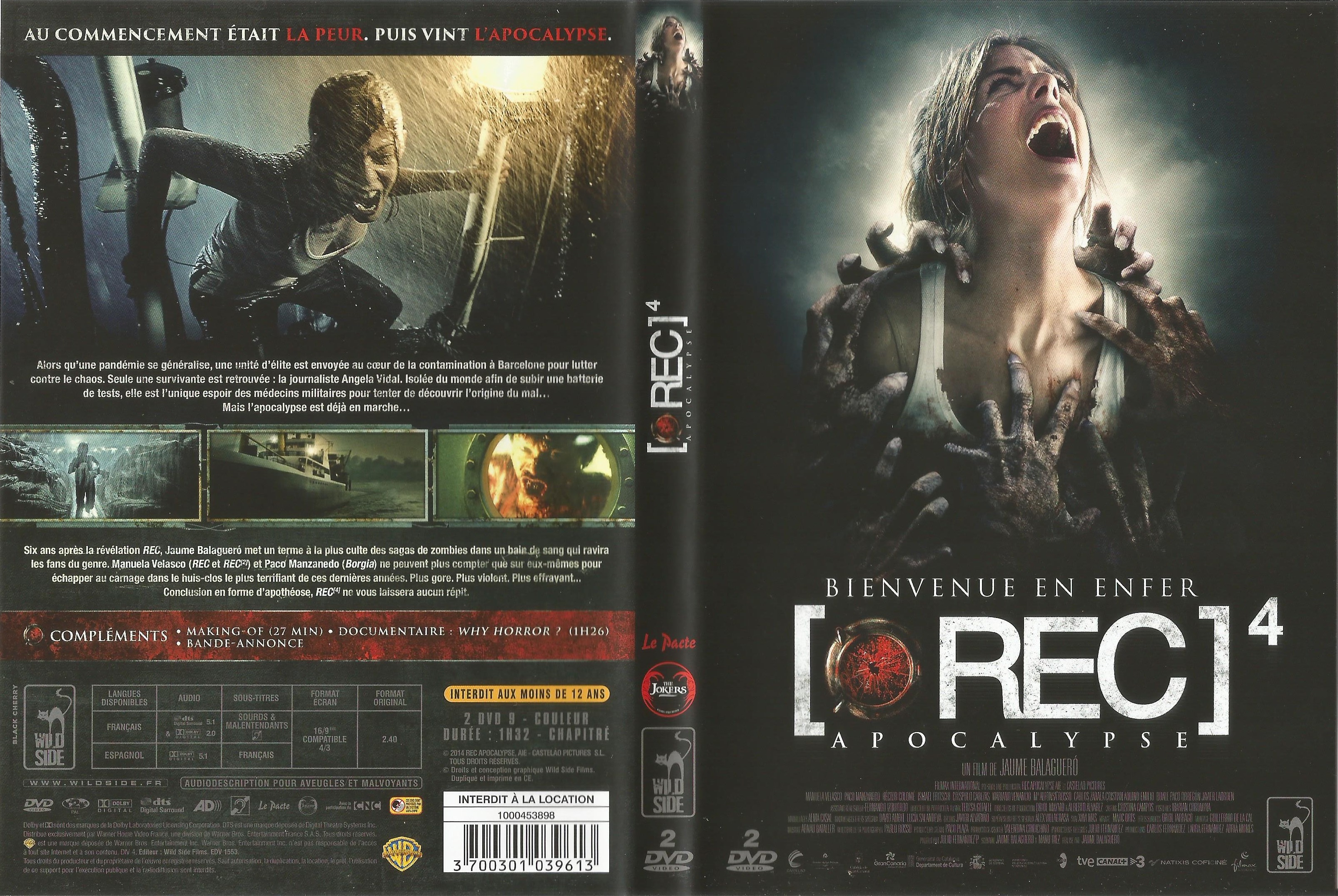 Jaquette DVD [REC] 4 Apocalypse v2